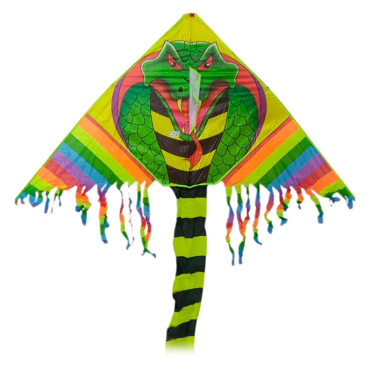 GENERICO - Cometa Serpiente Cobra 160x80 Culebra Juego 20 Colas Triangu