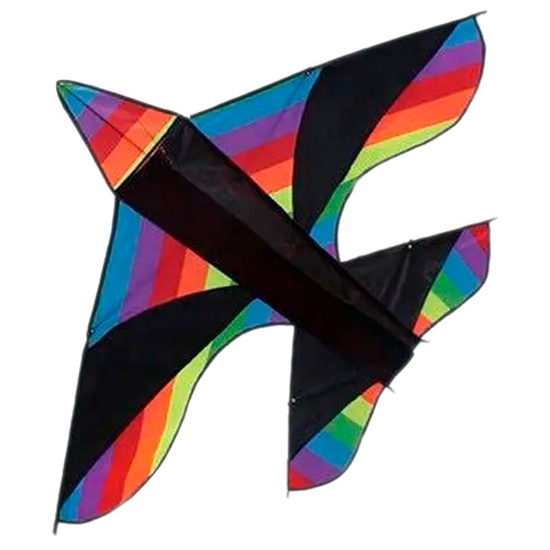 GENERICO - Cometa Avion Negro Chulo Multicolor 170cm Juego Aire Libre