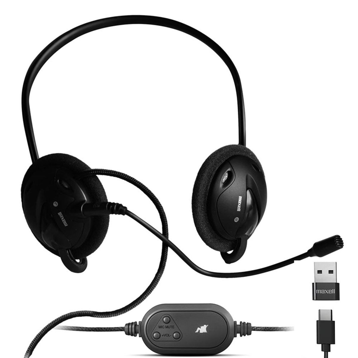 MAXELL - Diadema Maxell H-mic Conexión Usb