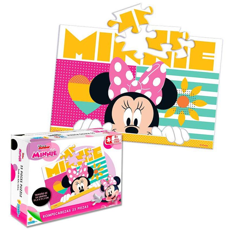 DISNEY - Rompecabezas X 25 Pzas Estandar Minnie Ronda