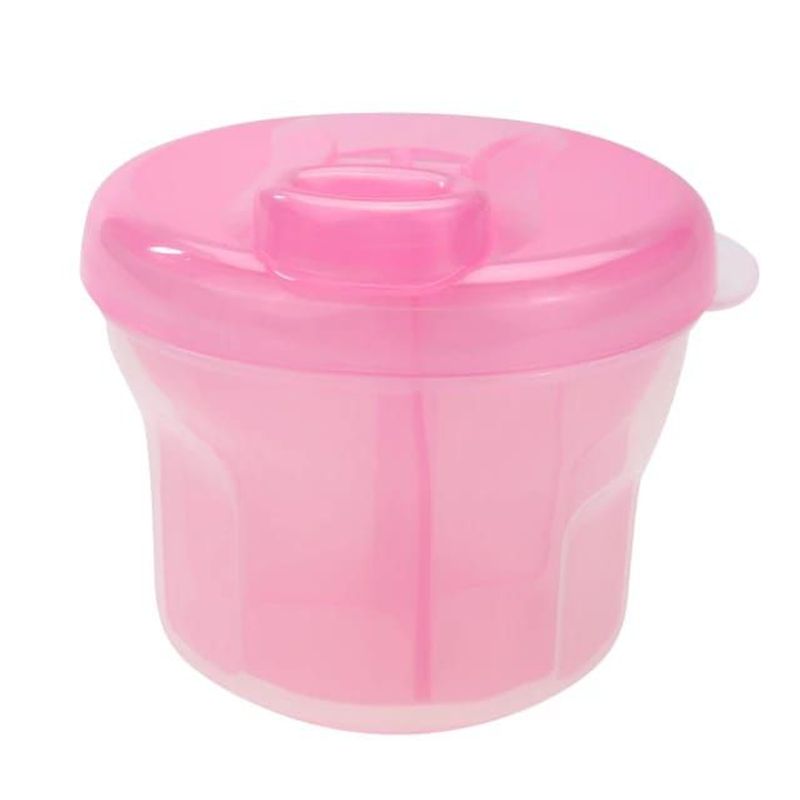 GENERICO - Porta Leche De Tres Divisiones Con Tapa - Rosado