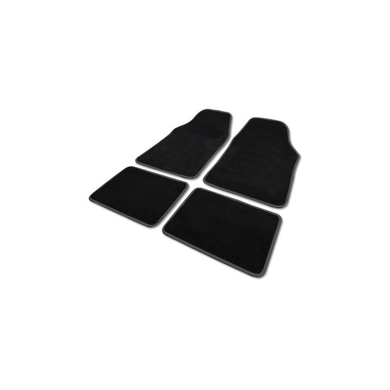 CARSUN - Juego tapete tipo alfombra negro 4 pzas LA-247 Carsun