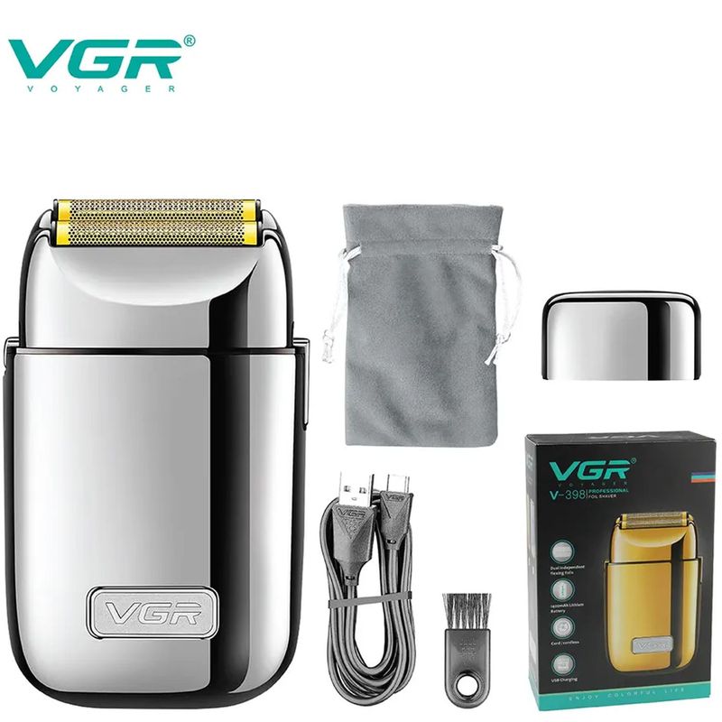 VGR - Maquina Afeitadora Electrica Recargable Shaver Vgr Pantalla Lcd 398