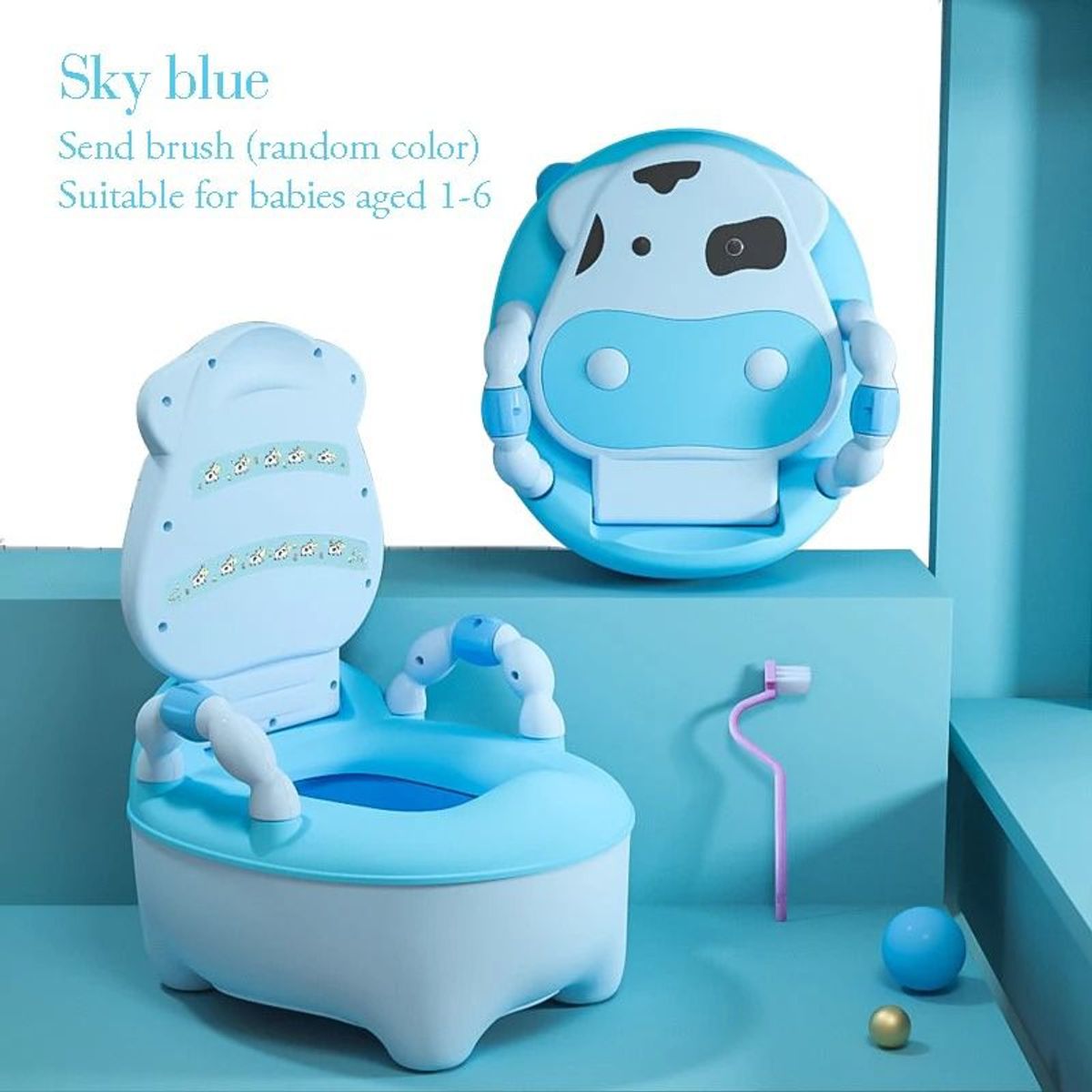 GENERICO - Vasenilla De Vaquita Para Niños - Azul