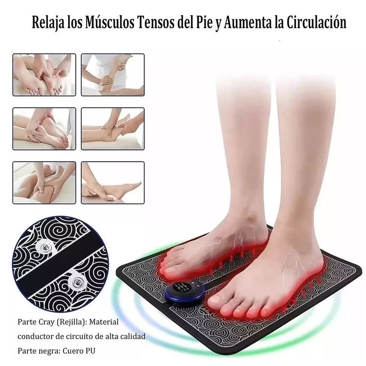 ONE PIXEL - Masajeador Para Pies Magnético Relajante Negro ONE PIXEL