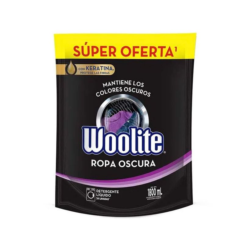 WOOLITE - Detergente Liquido Woolite Ropa Oscura 1800ml