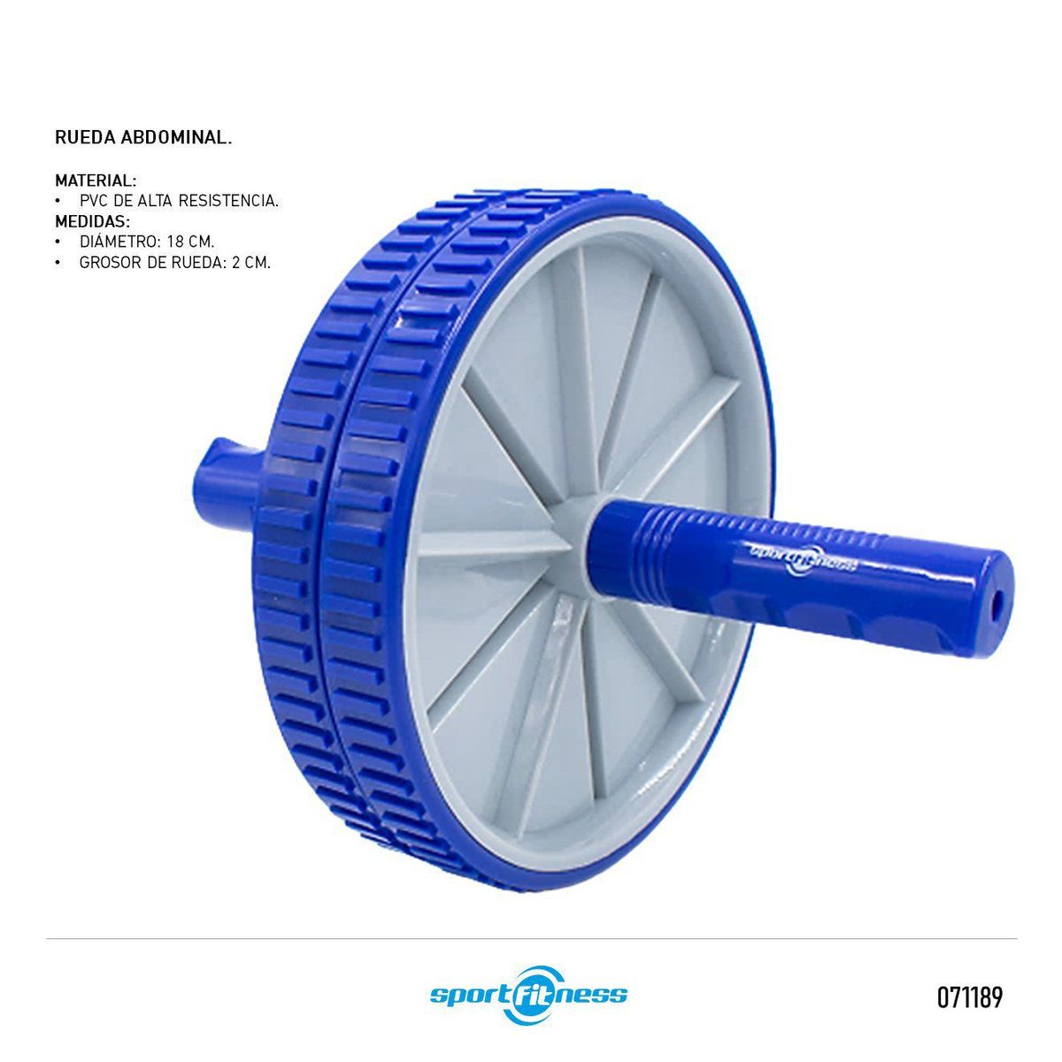 SPORT FITNESS - Rueda Para Abdominales Pvc Sportfitness Sencilla