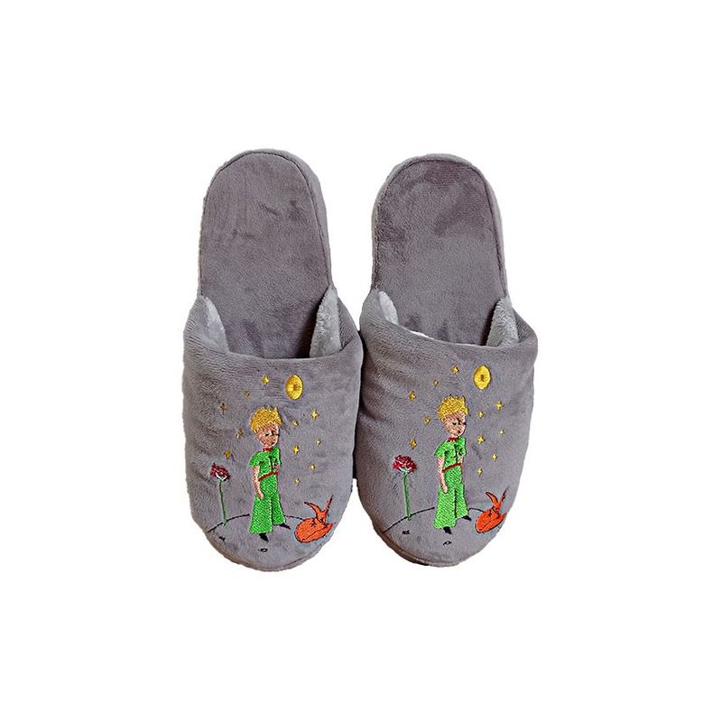 GENERICO - Pantufla Gris claro Bordada