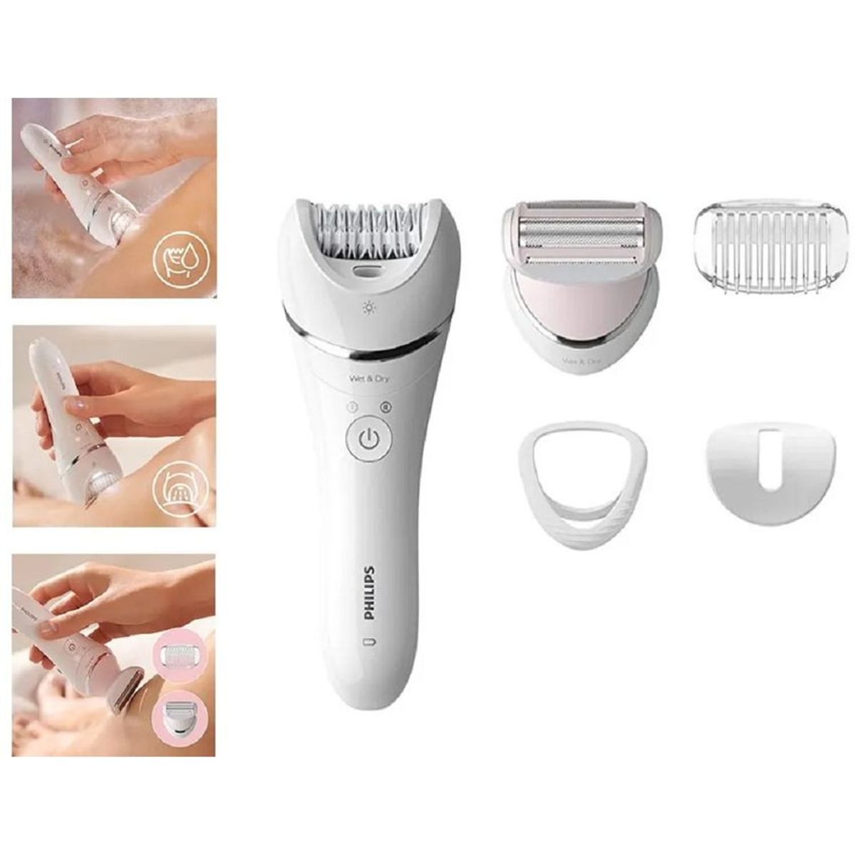 GENERICO - Depiladora philips epilator serie 8000 bre710/00 ceramica original