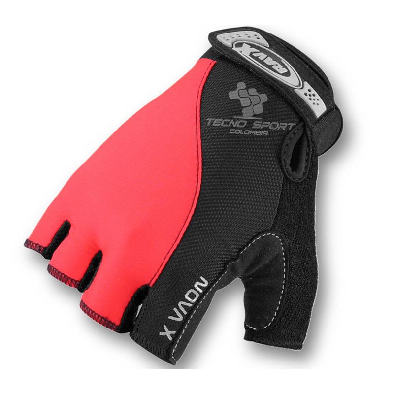 GW - Guante gel bicicleta ciclismo ravx nova moto gym gimnasio rojo_.
