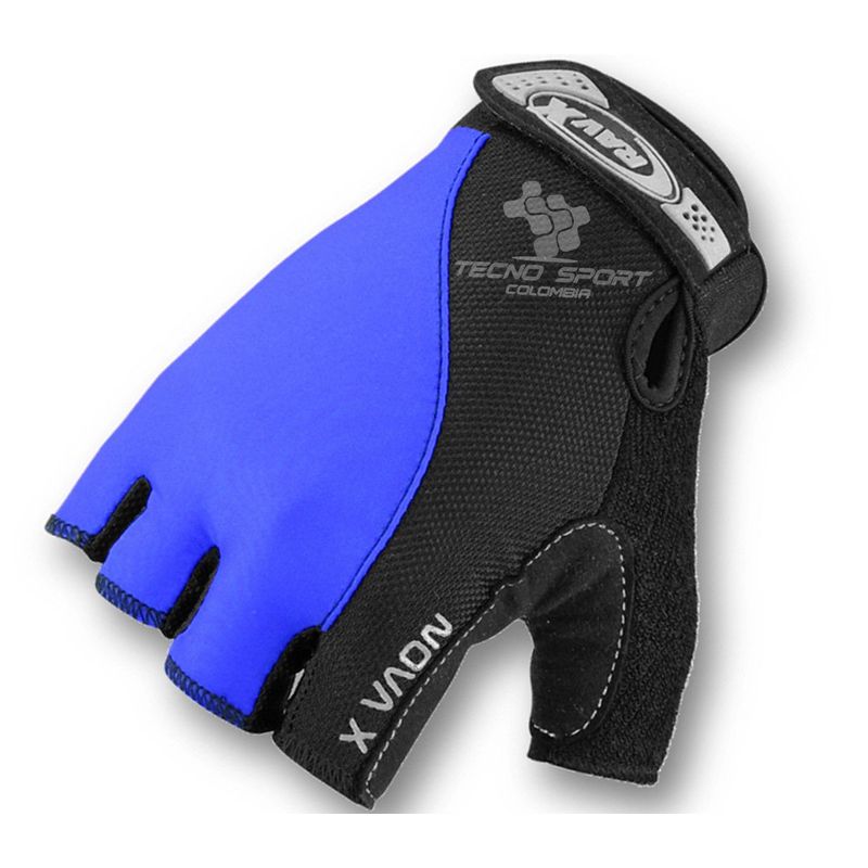 GW - Guante gel bicicleta ciclismo ravx nova moto gym gimnasio azul_.