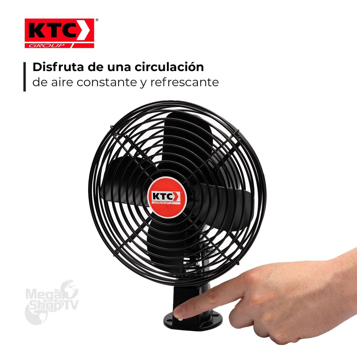 KTC GROUP - KTC Ventilador metálico para trabajo pesado 24V 6 pulgadas