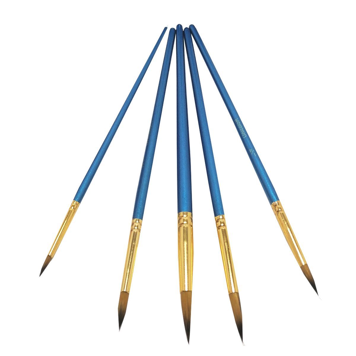 UNICORN - Set De Pinceles Sintéticos Unicolor Redondos X 5 Unds