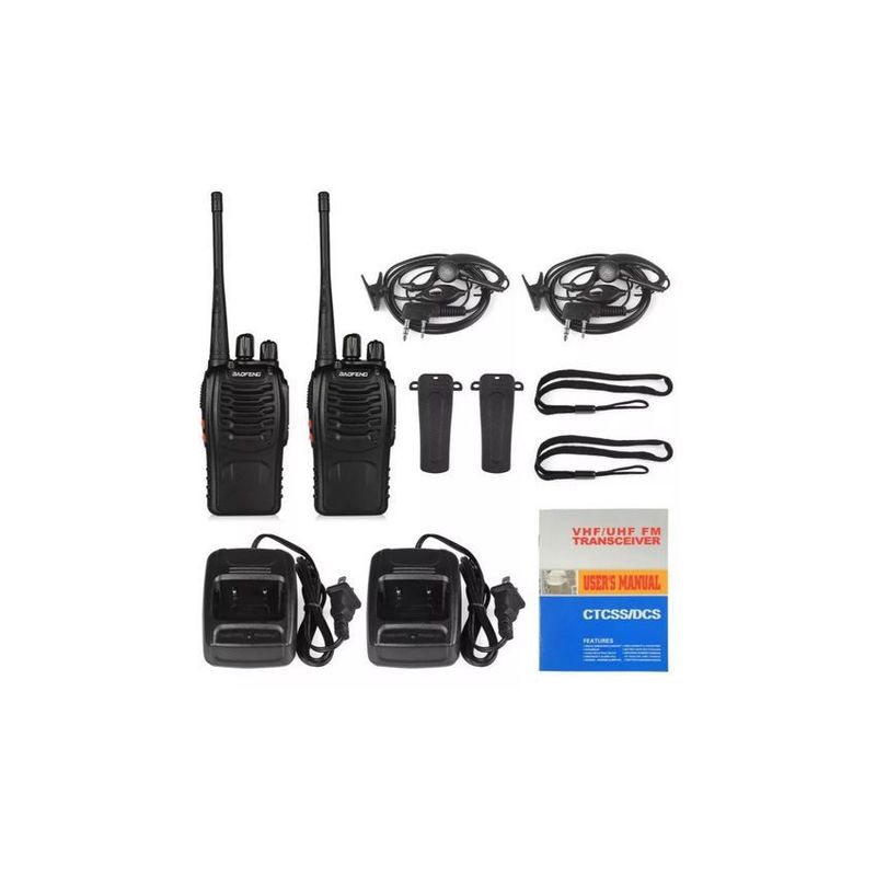 GENERICO - Radio walkie talkie baofeng bf-888s uhf x2 bateria 2800m ah
