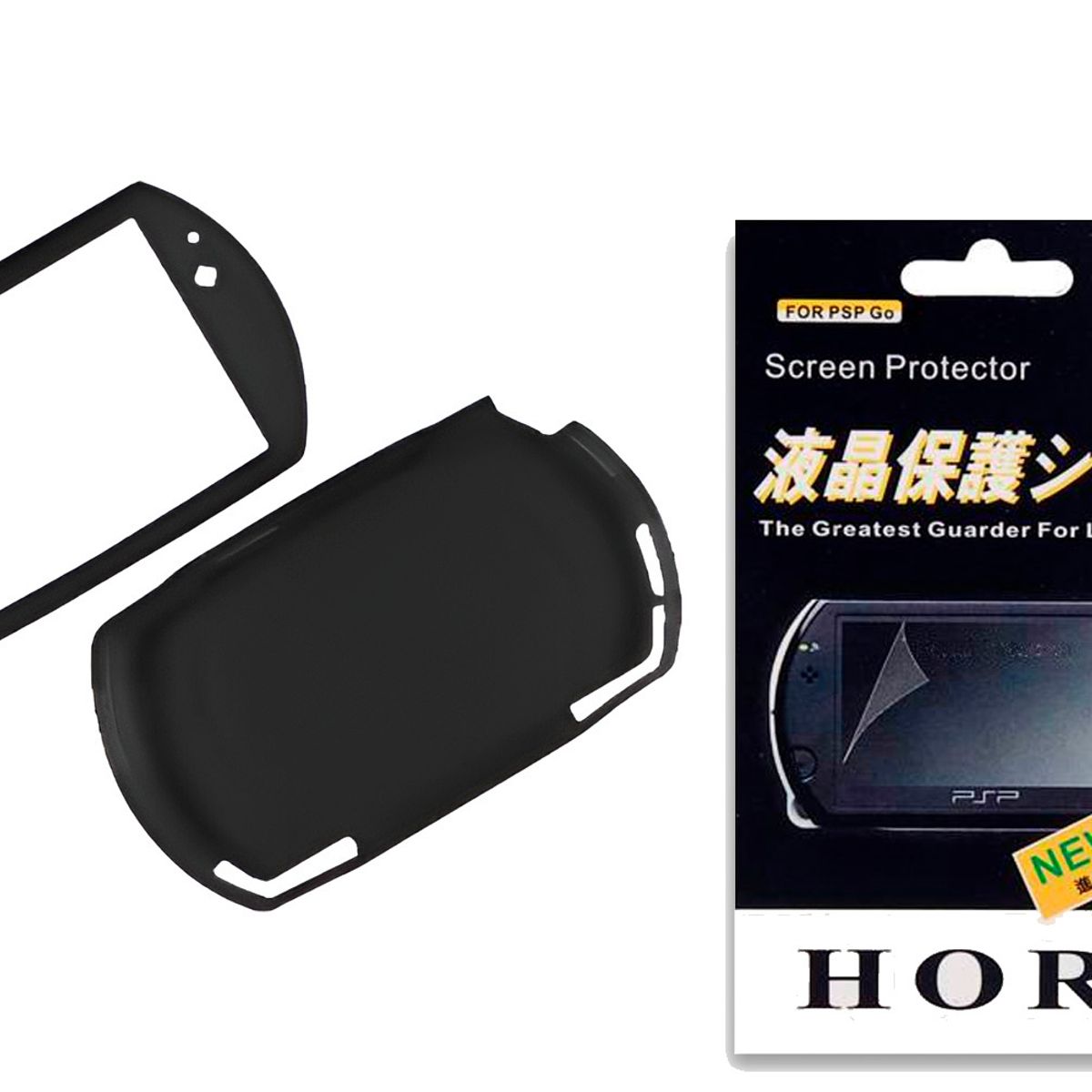 GENERICO - Funda Silicona PSP GO Antideslizante + protector de pantalla 