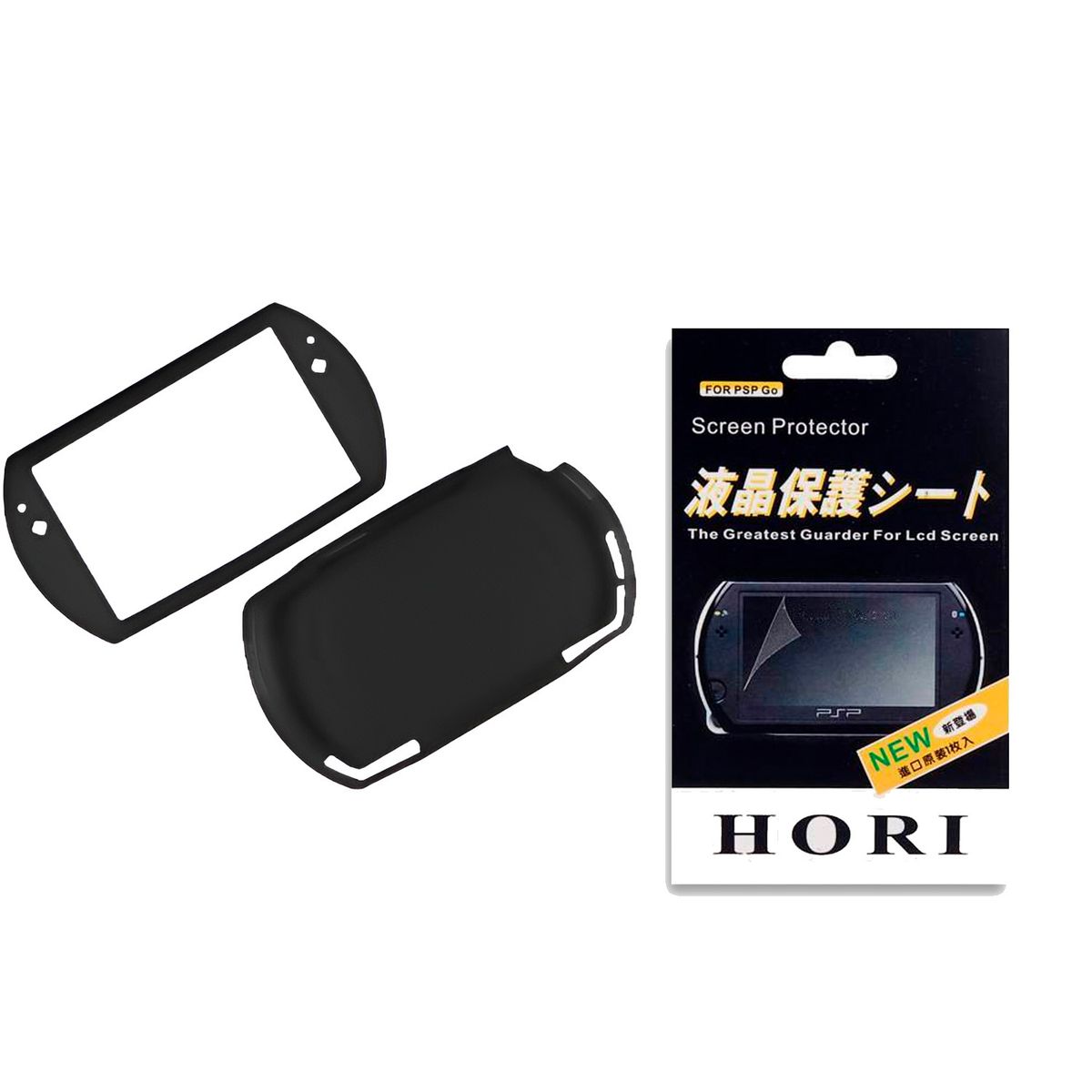 GENERICO - Funda Silicona PSP GO Antideslizante + protector de pantalla 