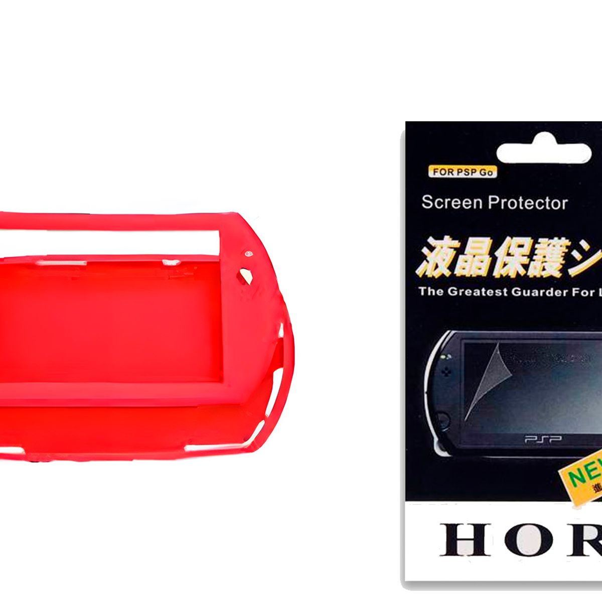 GENERICO - Funda Silicona PSP GO Antideslizante + protector de pantalla 