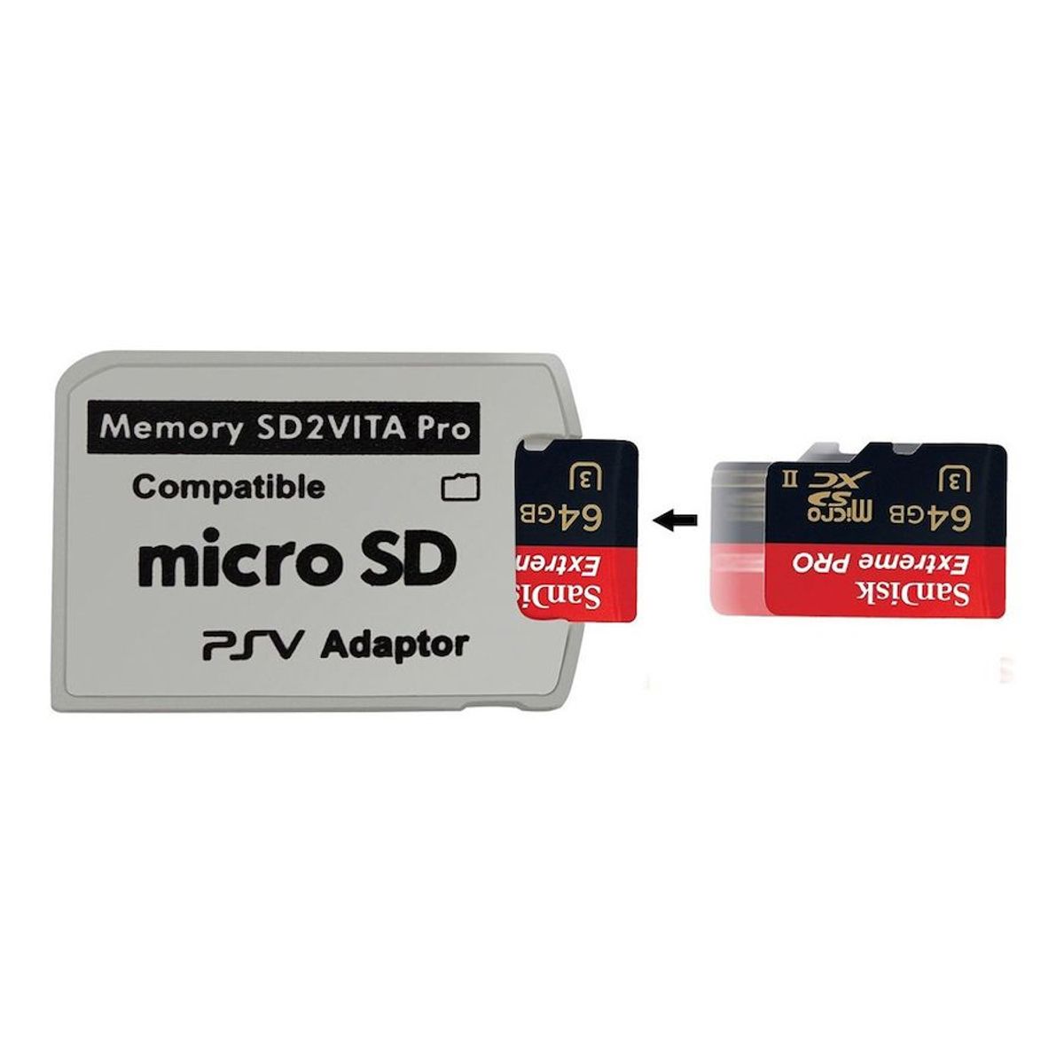 GENERICO - Adaptador Micro SD PS Vita Sd2vita 
