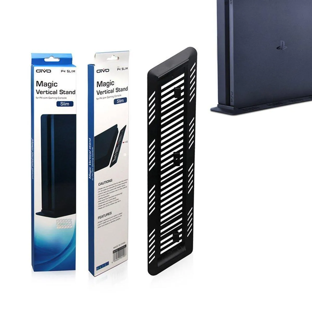 GENERICO - Base Vertical PS4 Slim Disipadora Calor 