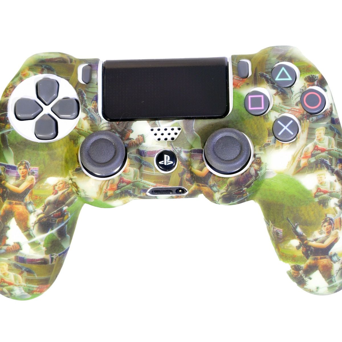 GENERICO - Forro PS4 Silicona Antipolvo  Fortnite - Verde