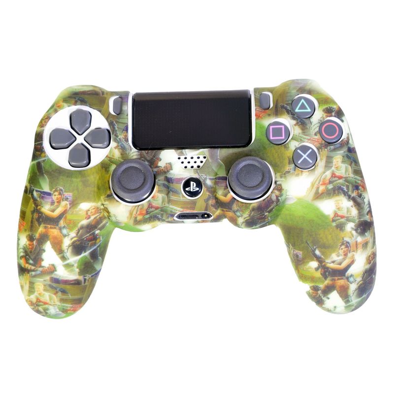GENERICO - Forro PS4 Silicona Antipolvo  Fortnite - Verde