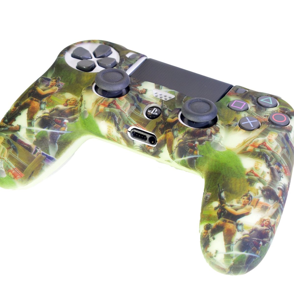 GENERICO - Forro PS4 Silicona Antipolvo  Fortnite - Verde