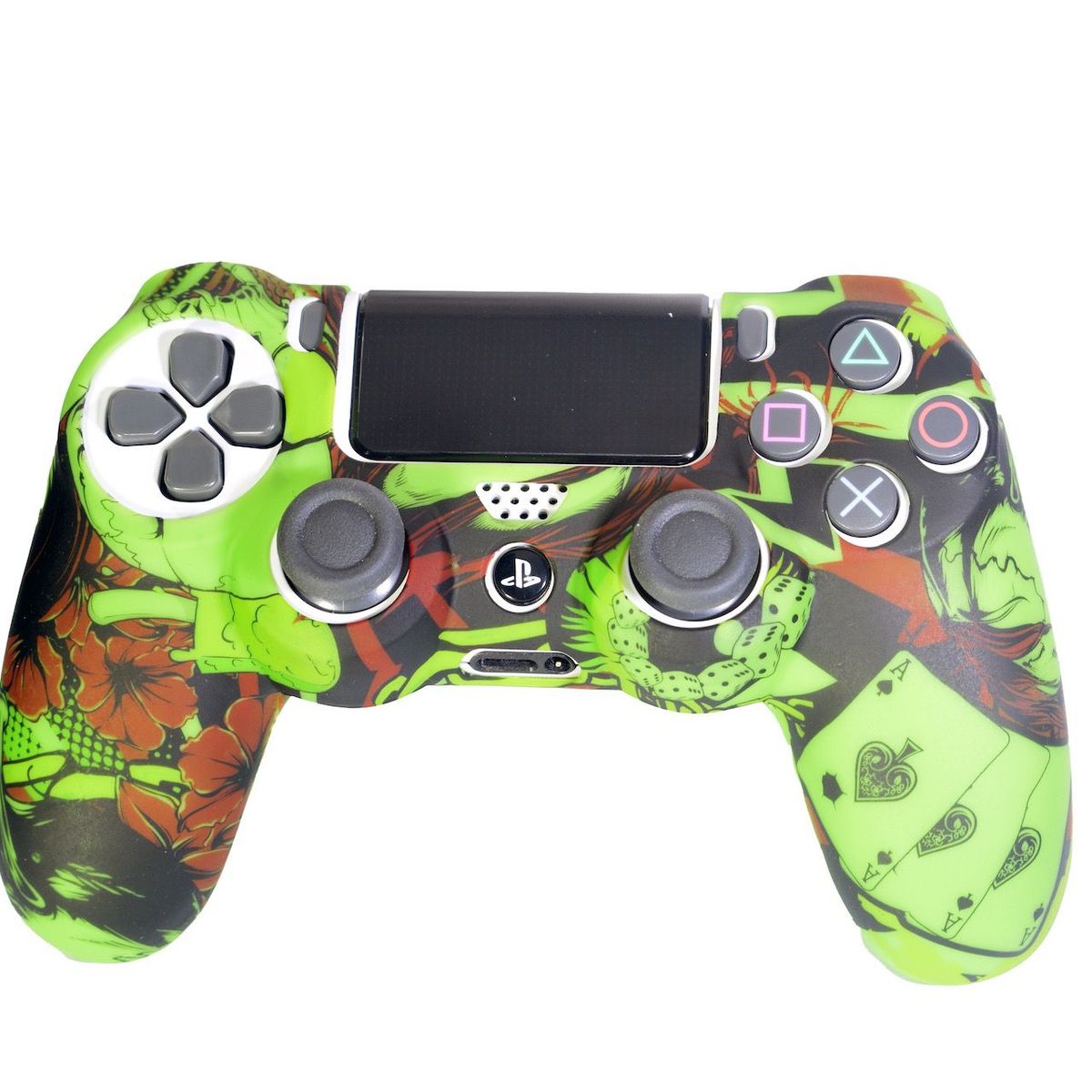 GENERICO - Forro PS4 Silicona Antipolvo  Freegun - Verde