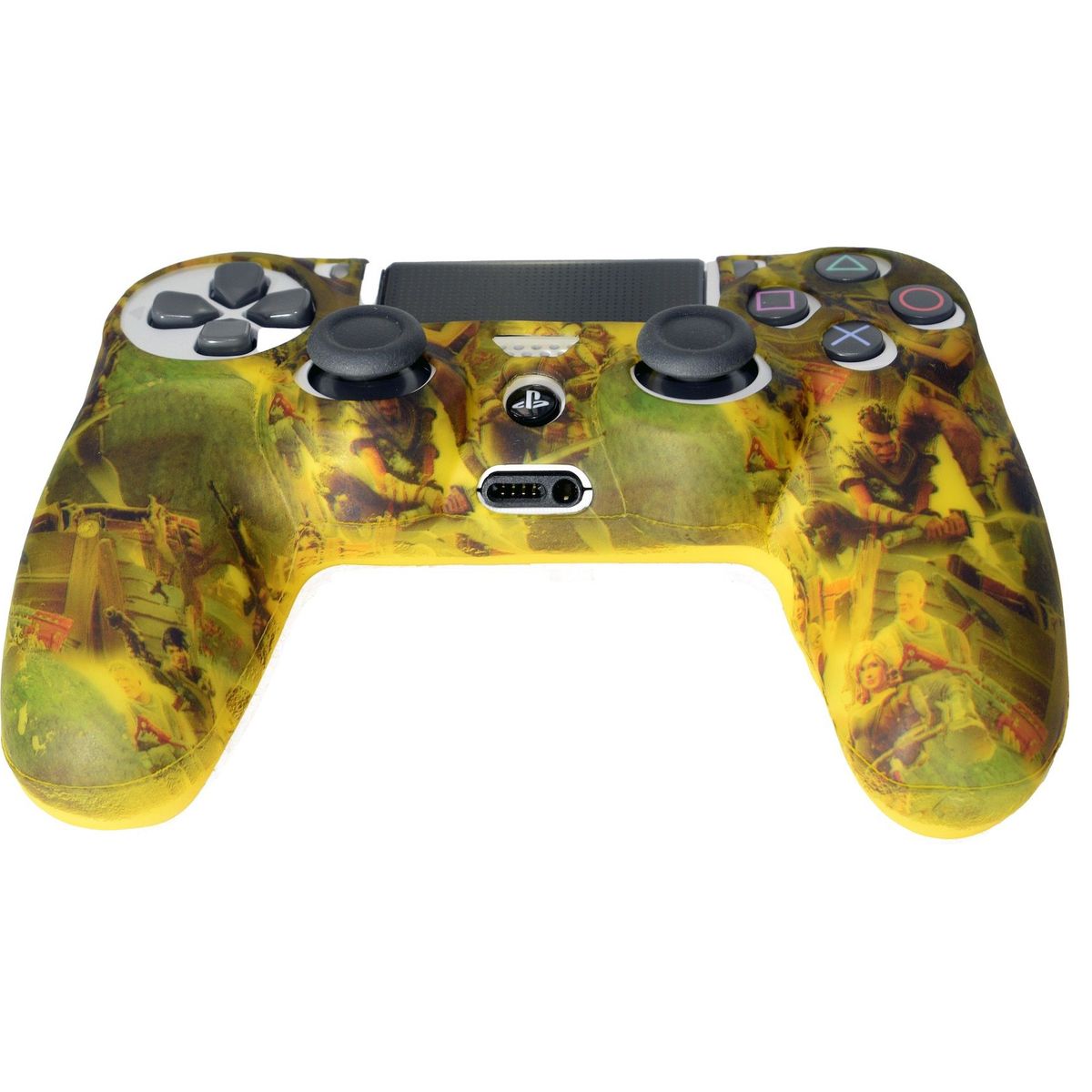 GENERICO - Forro PS4 Silicona Antipolvo  Fortnite - Amarillo