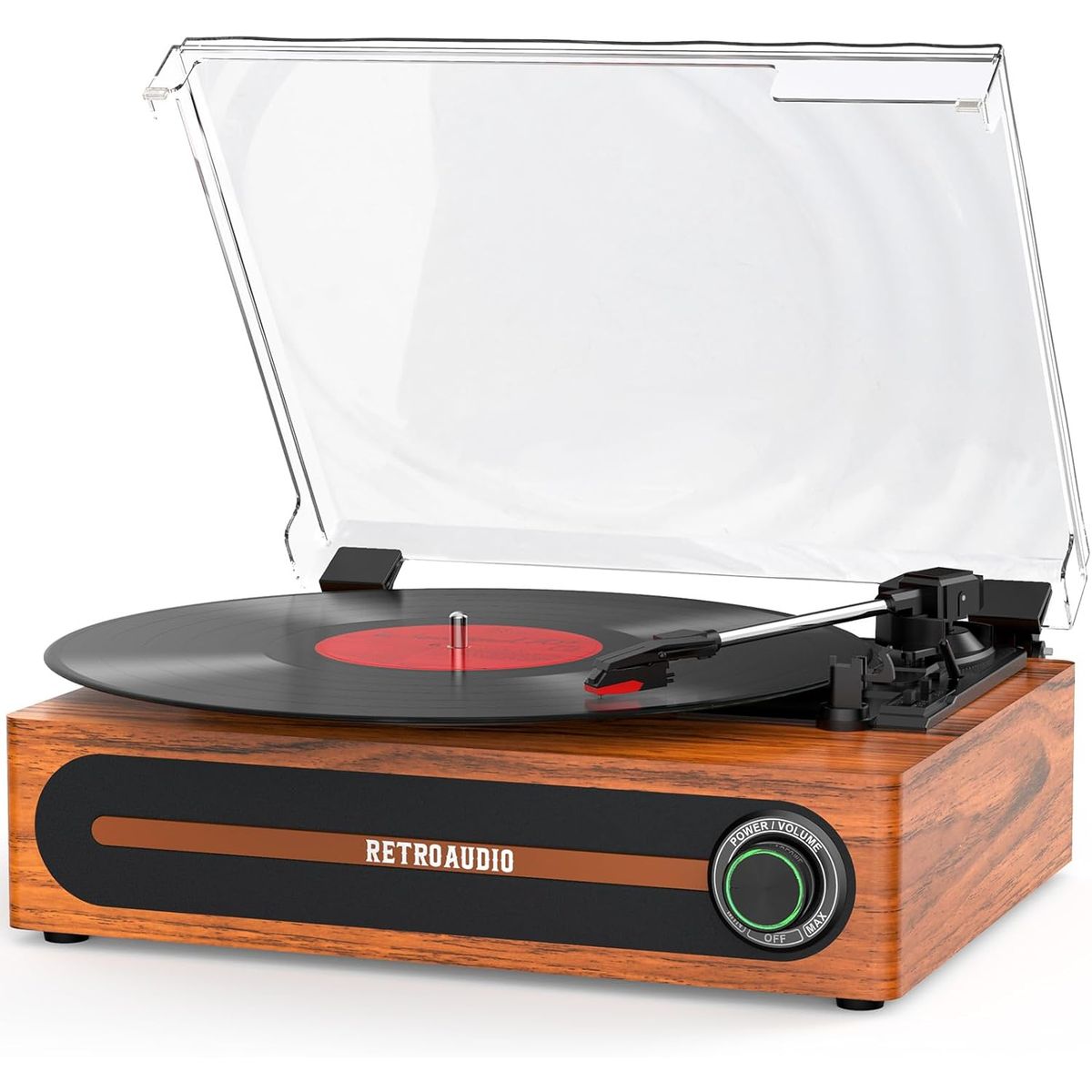 TURBOX - Tocadiscos Tornamesa Bluetooth Con Parlantes Estilo Vintage