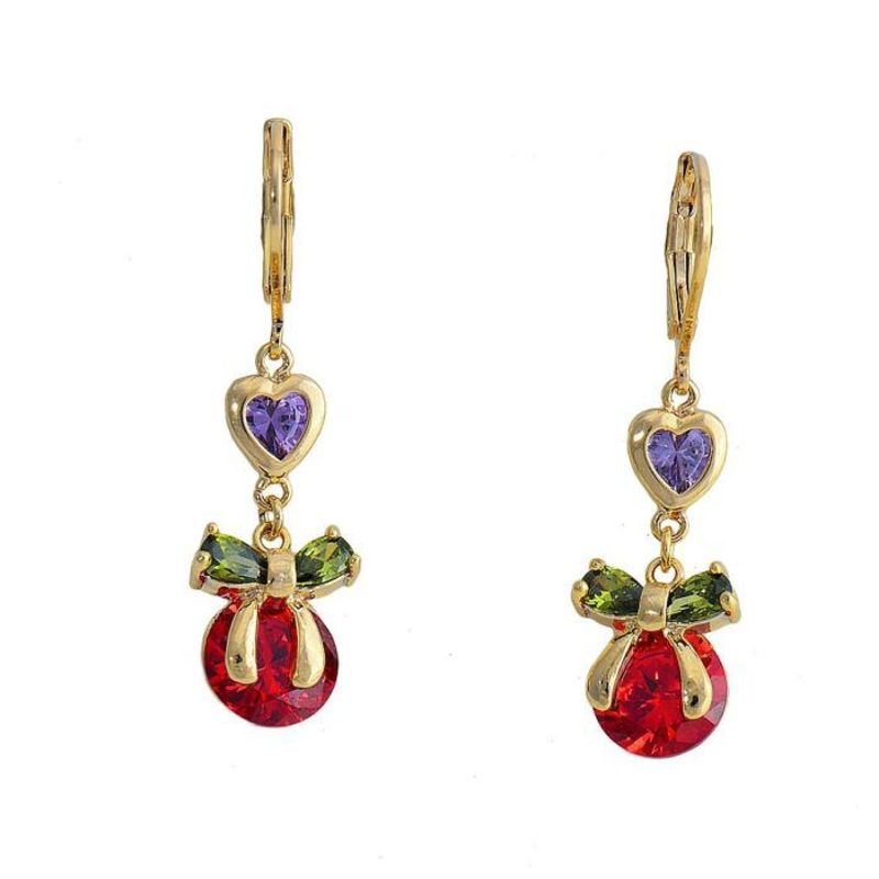 VERAMOREST - Aretes Corazón Tricolor_.