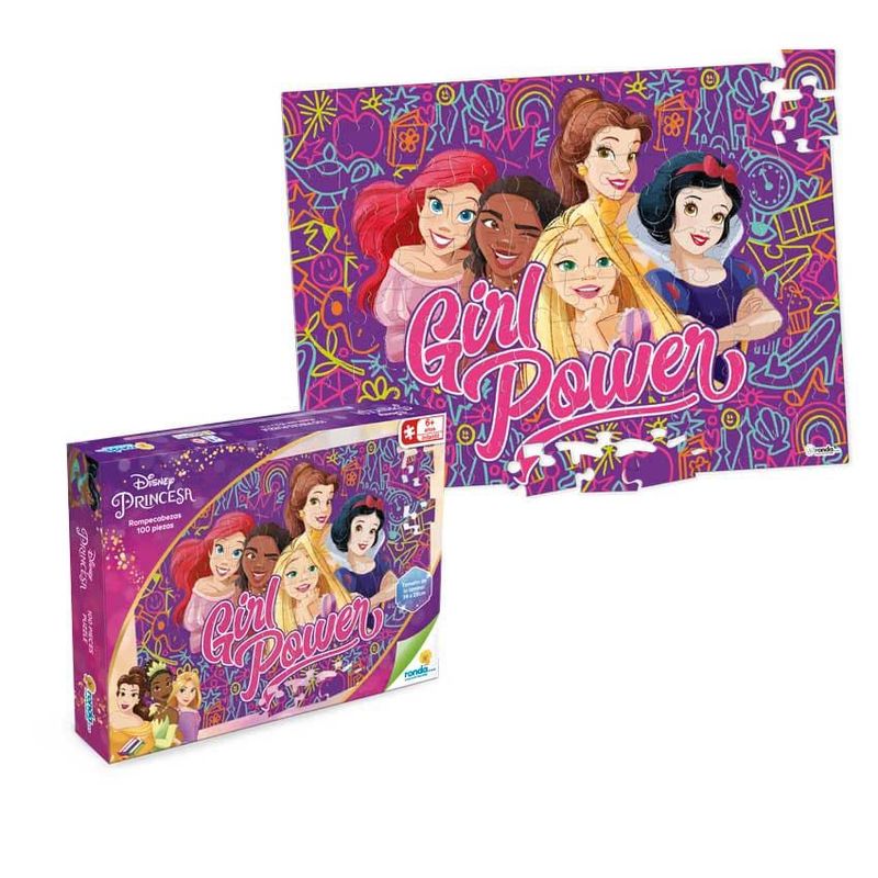 DISNEY - Rompecabezas X 100 Pzas Princesas Ronda