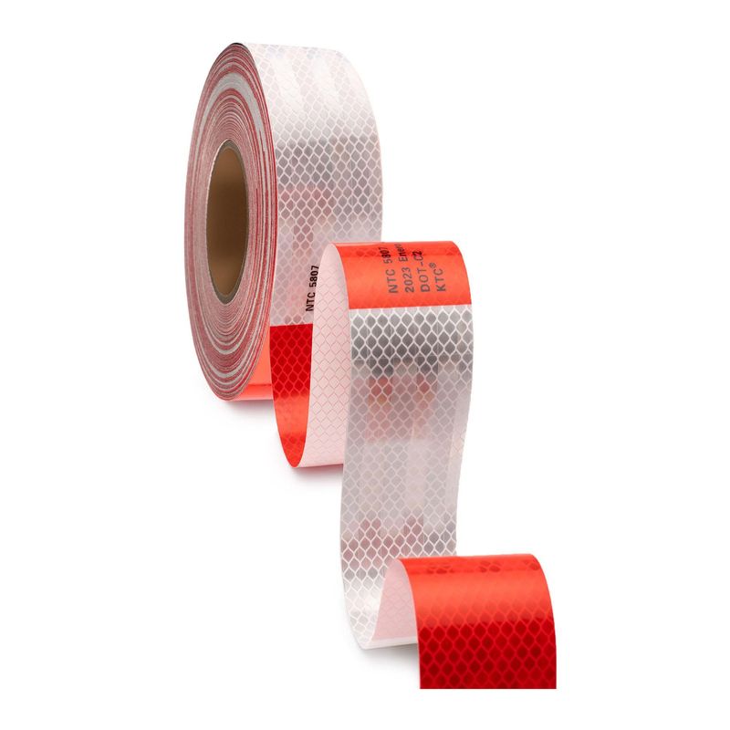 KTC GROUP - KTC Cinta reflectiva Roja y Blanca rollo 45 metros NTC 5807