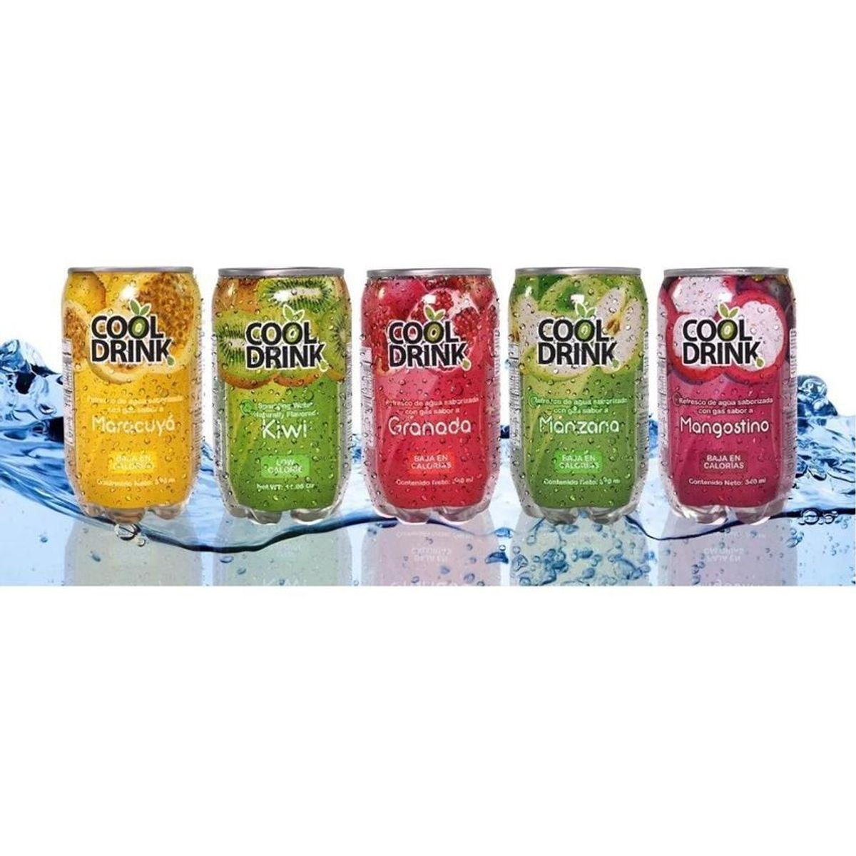 COOL DRINK - Agua saborizada con gas surtida x 6 unidades cool drink