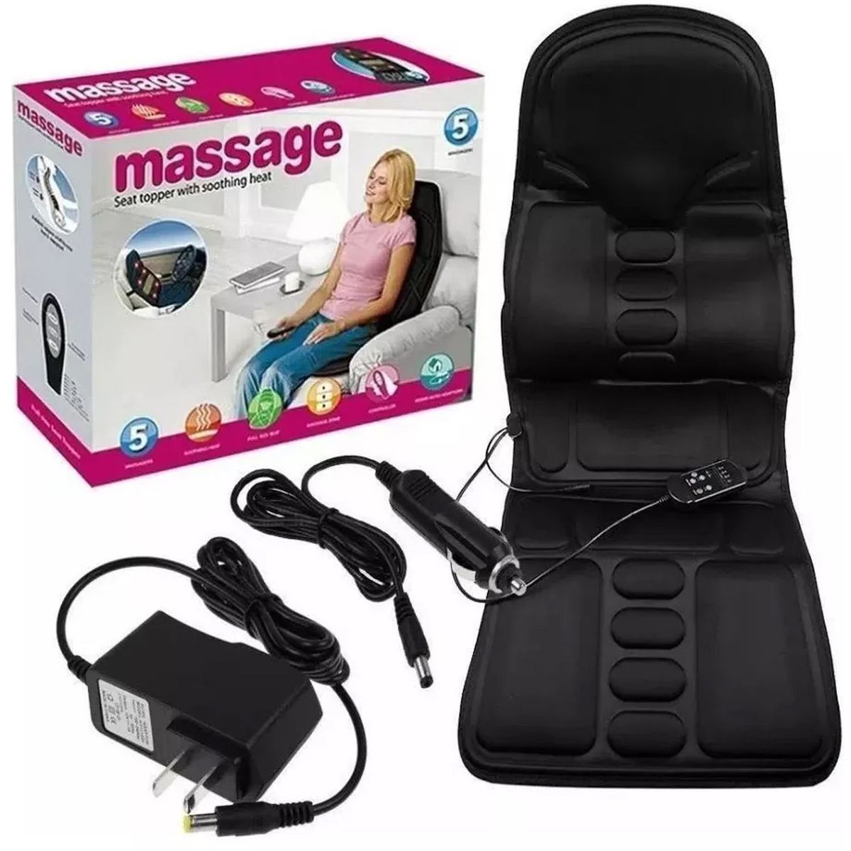 ONE PIXEL - Silla Masajeadora Para Carro Y Hogar 12v 110v ONE PIXEL.