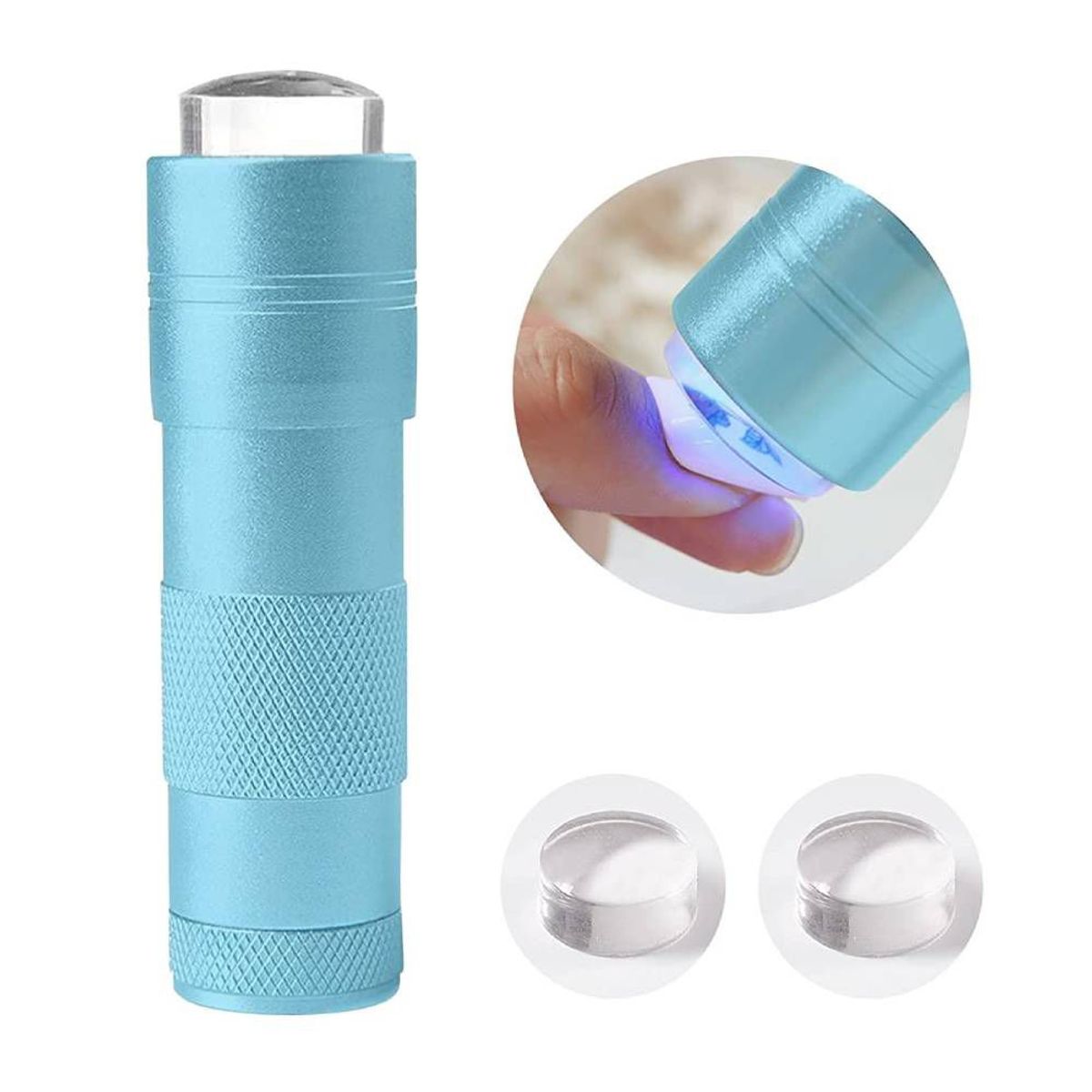 GENERAL - Lámpara Linterna Celeste Press On Manicure Uñas.