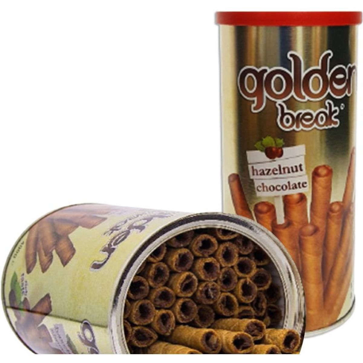 GOLDEN CUP - Barquillos navideños en lata golden break chocolate 135gr