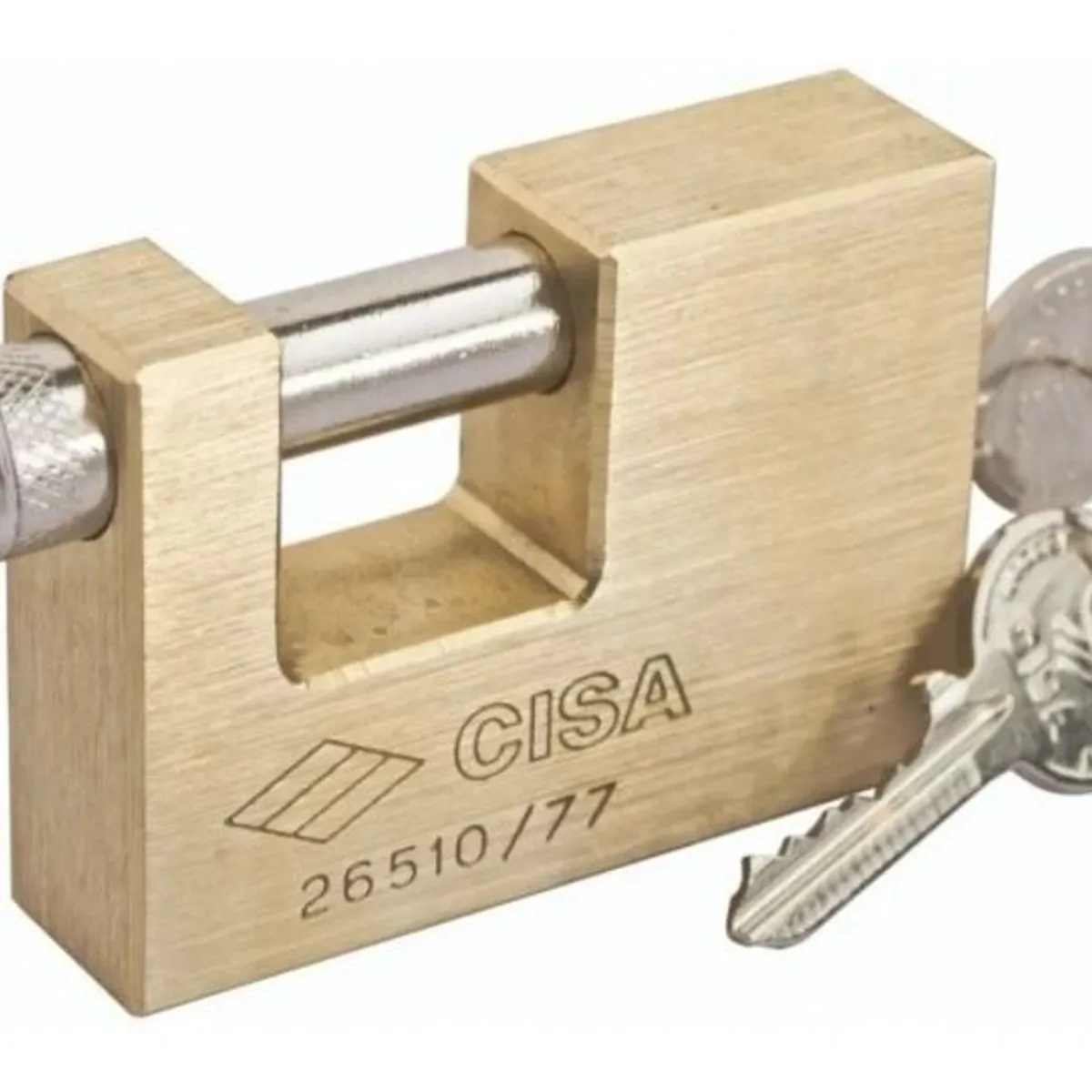 VISALOCK - Candado De Seguridad Anticizalla Cisa 77mm Bronce Macizo