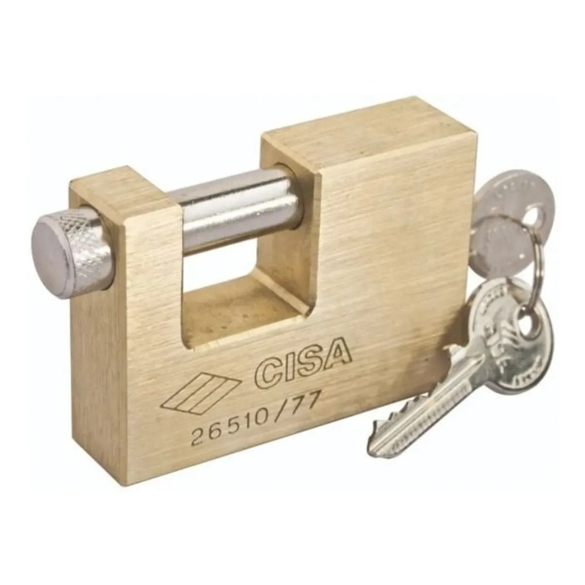 VISALOCK - Candado De Seguridad Anticizalla Cisa 77mm Bronce Macizo