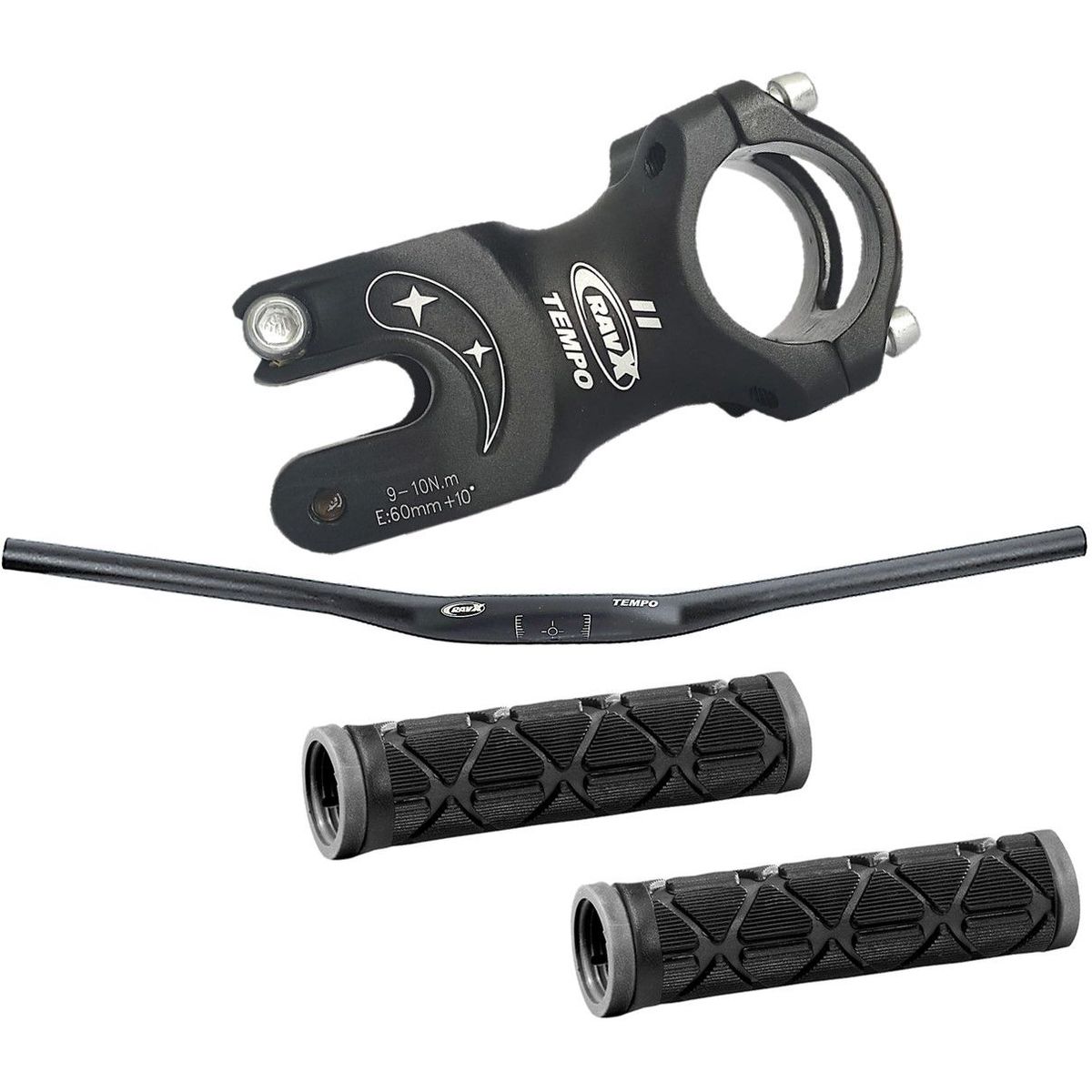 GENERICO - Manubrio Espiga 318mm Bicicleta Ravx Mtb Obsequio Kit Combo