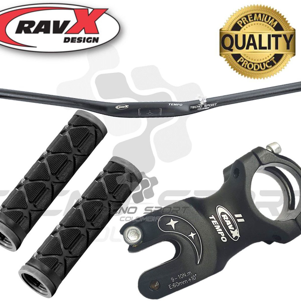 GENERICO - Manubrio Espiga 318mm Bicicleta Ravx Mtb Obsequio Kit Combo