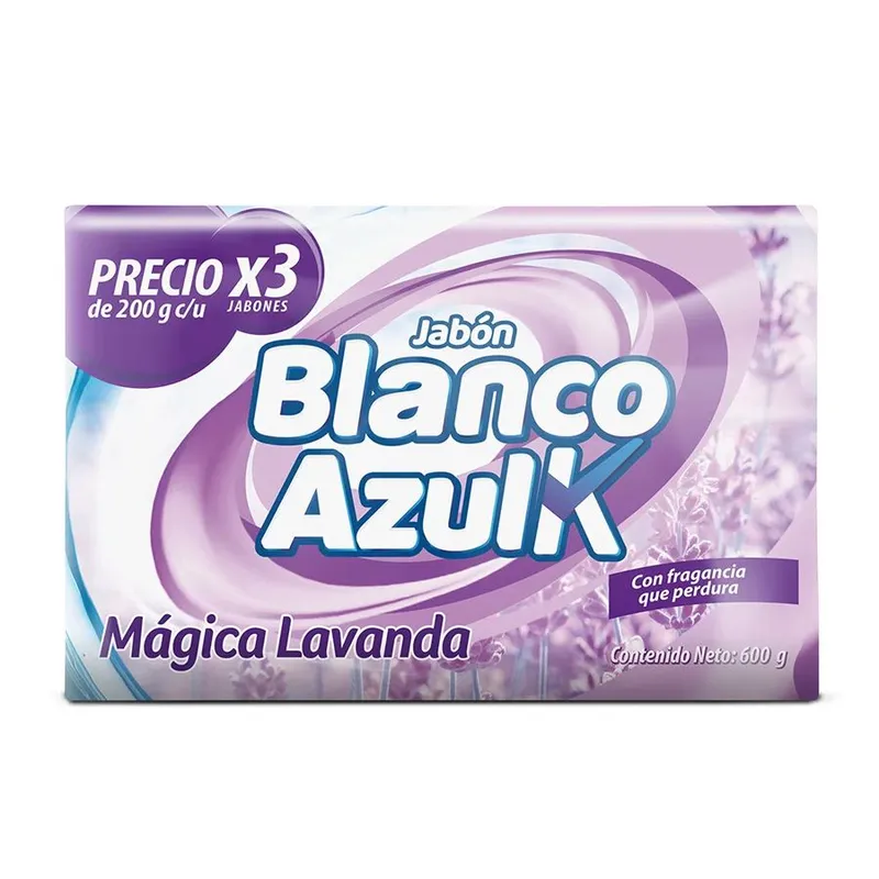 AZUL K - Jabon Blanco Azul K x 3 Und x 200g C/U