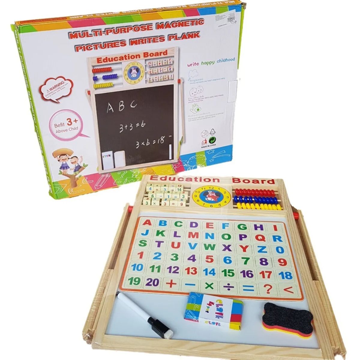 GENERICO - Tablero De Aprendizaje Infantil Multitifunción 2 En 1