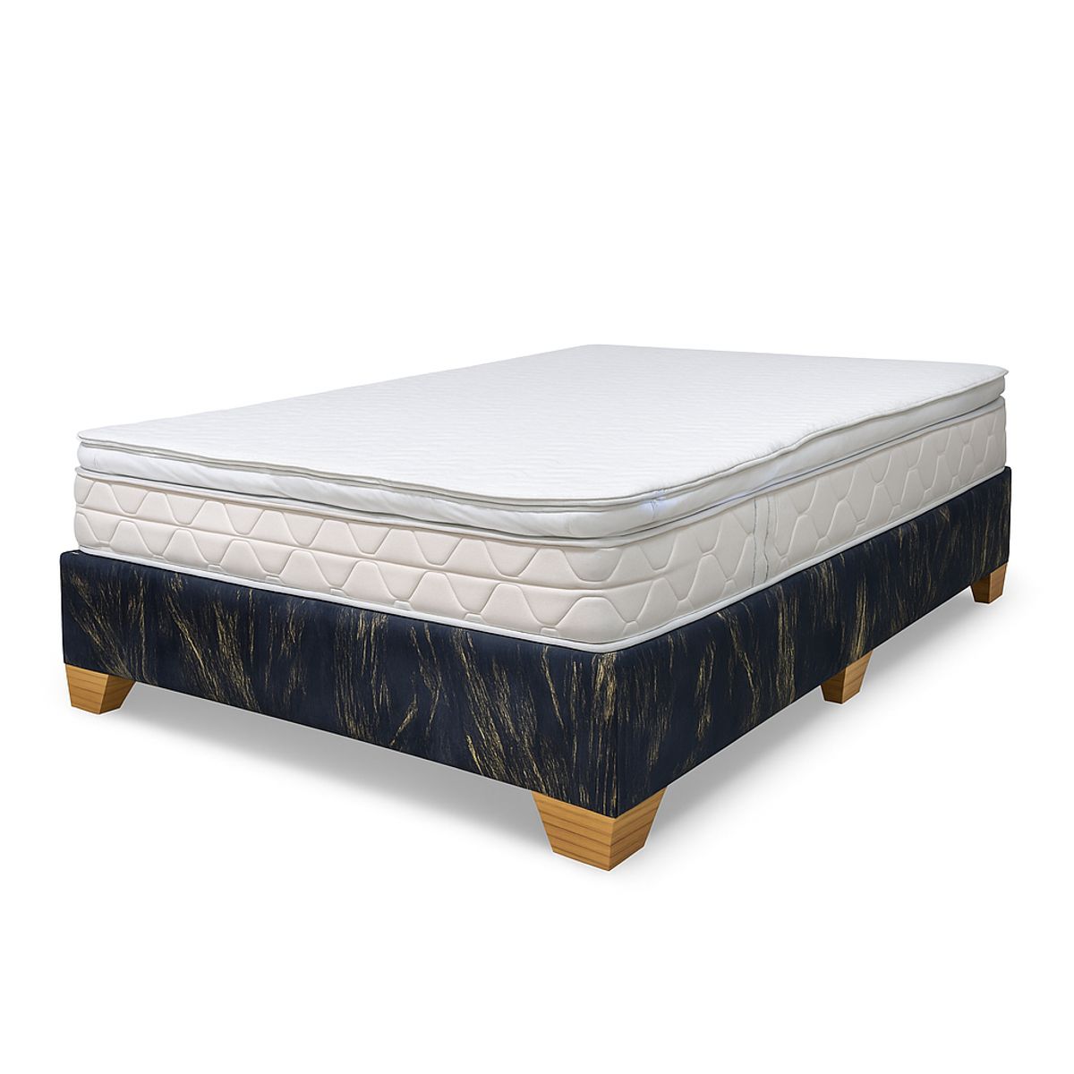 ESTILO Y CONFORT - Colchoneta Topper en Penta 140x190 en jackard blanco