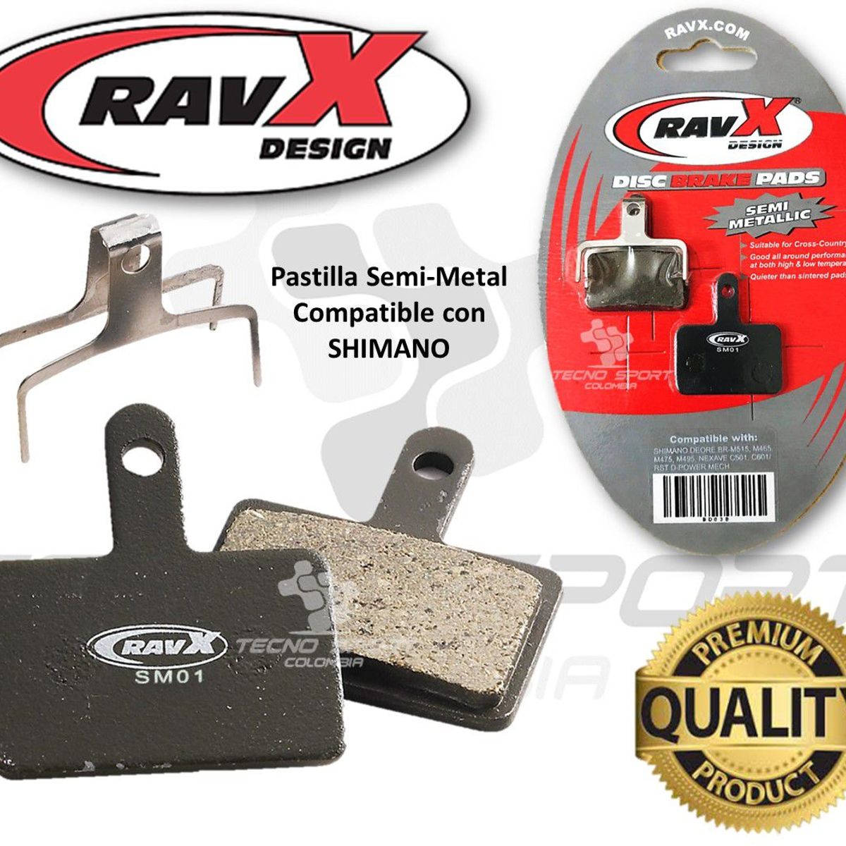 GENERICO - Pastilla Freno Bicicleta Ravx Shimano Semimetal B03s Tektro
