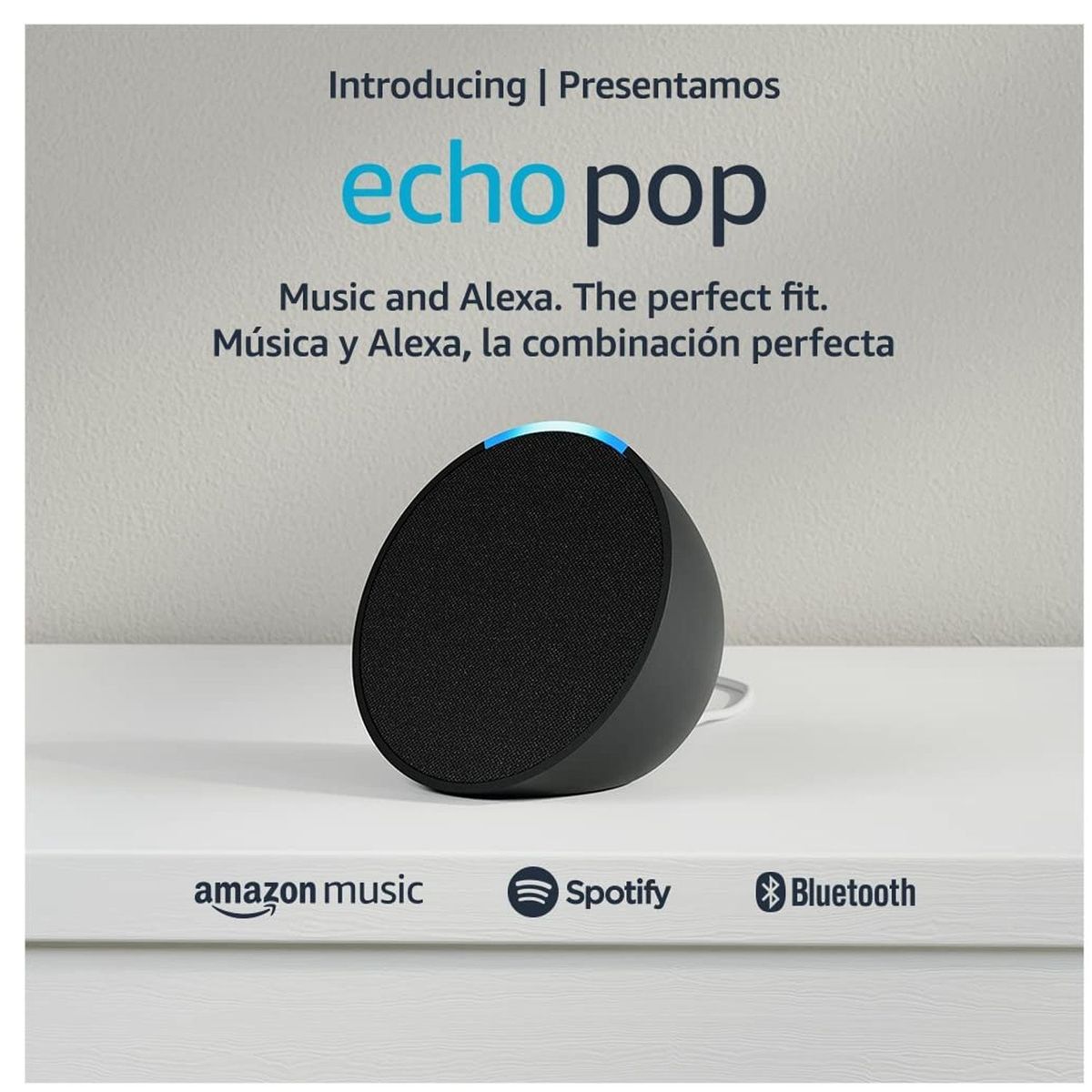 AMAZON - Parlante Amazon Inteligente Echo Pop Elegante Negro