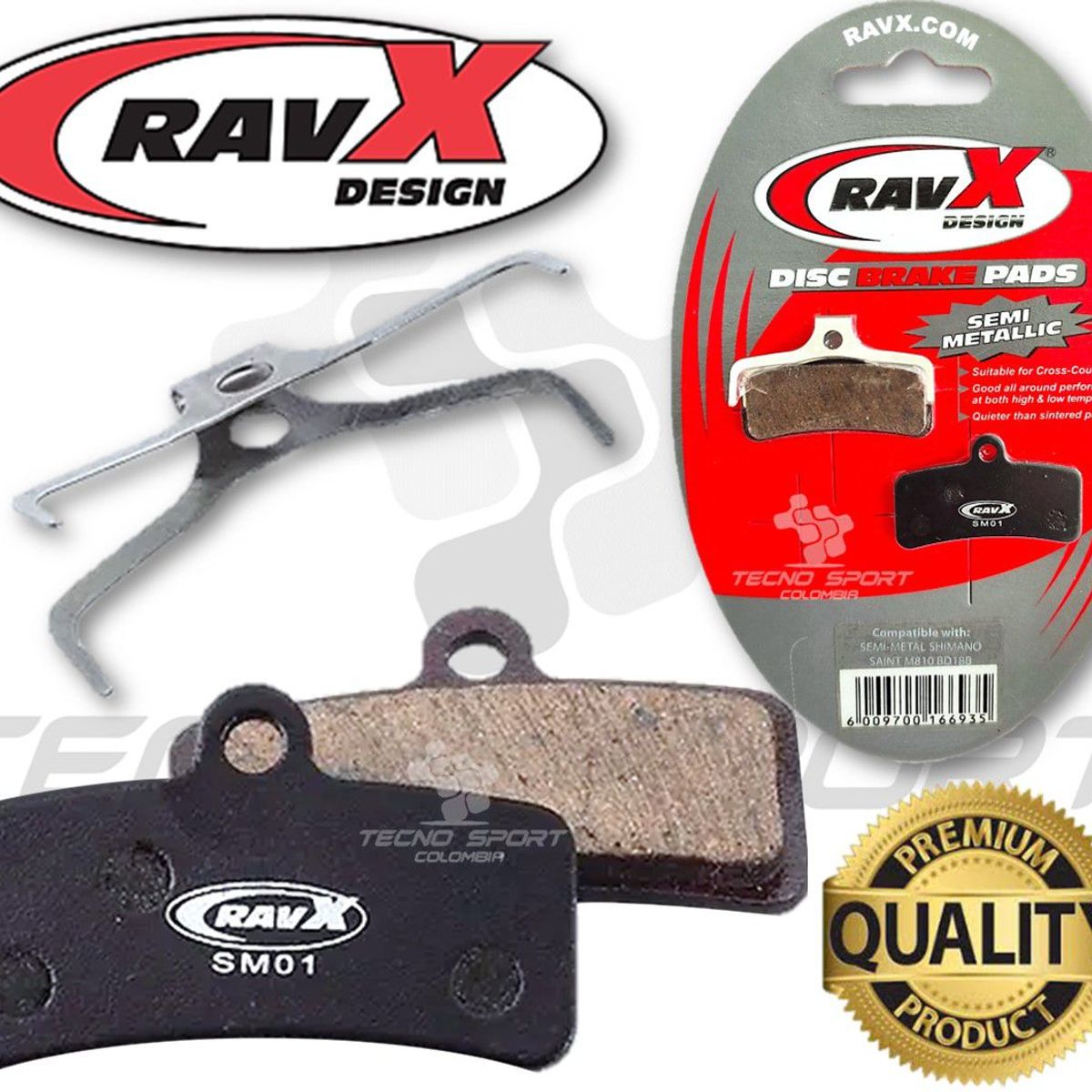 GENERICO - Pastilla Freno Bicicleta Saint Disco Ravx Semi Metal Shimano