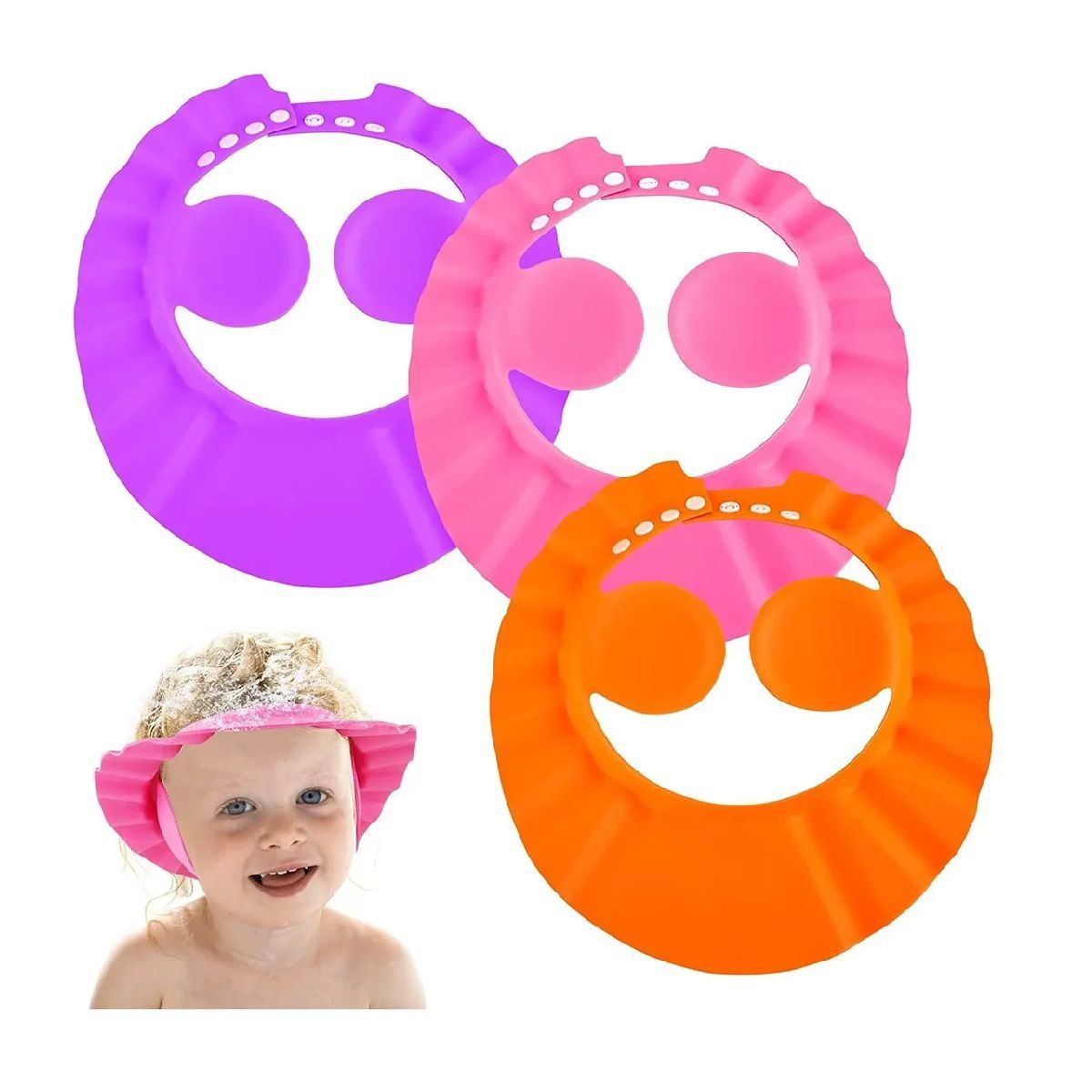 MUNDO BEBE - Gorro Visera De Ducha Para Baño Bebé Niña Protección Ojos.