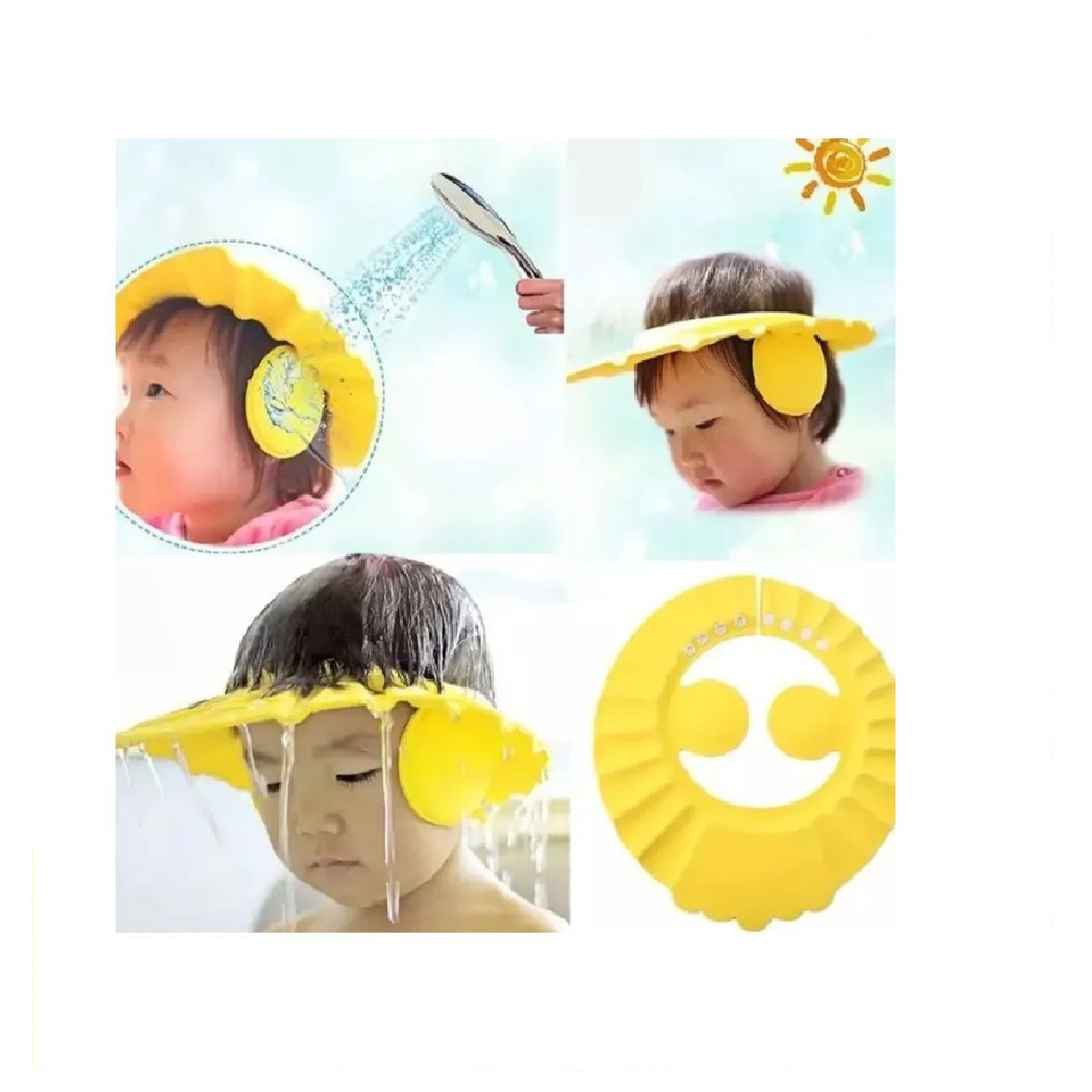 MUNDO BEBE - Gorro Visera De Ducha Para Baño Bebés Protección Ojos