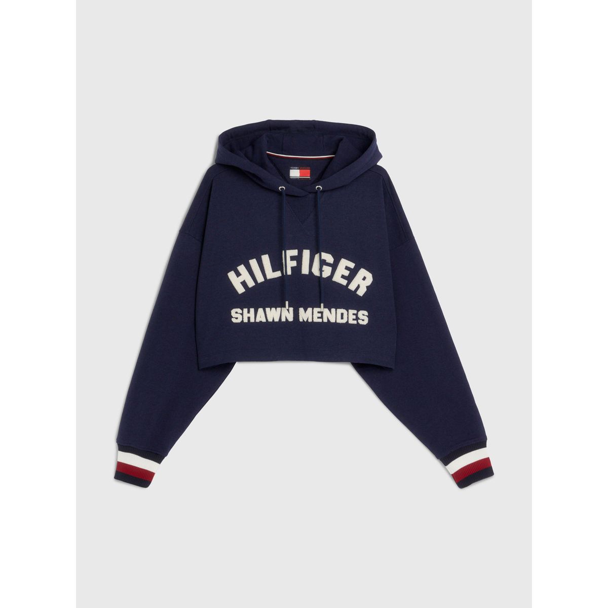TOMMY HILFIGER - Hoodie Cropped Con Capucha Tommy Hilfiger X Shawn Mendes Mujer Gris Tommy Hilfiger
