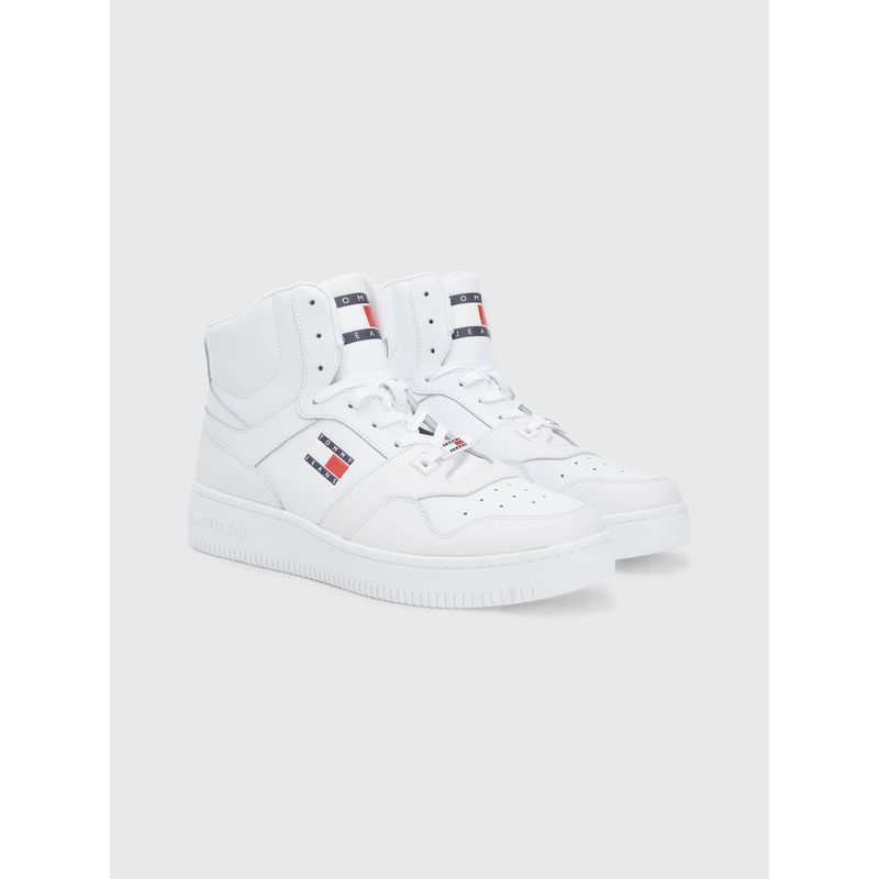 TOMMY HILFIGER - Tenis De Baloncesto Altas Color Block Hombre Blanco Tommy Hilfiger